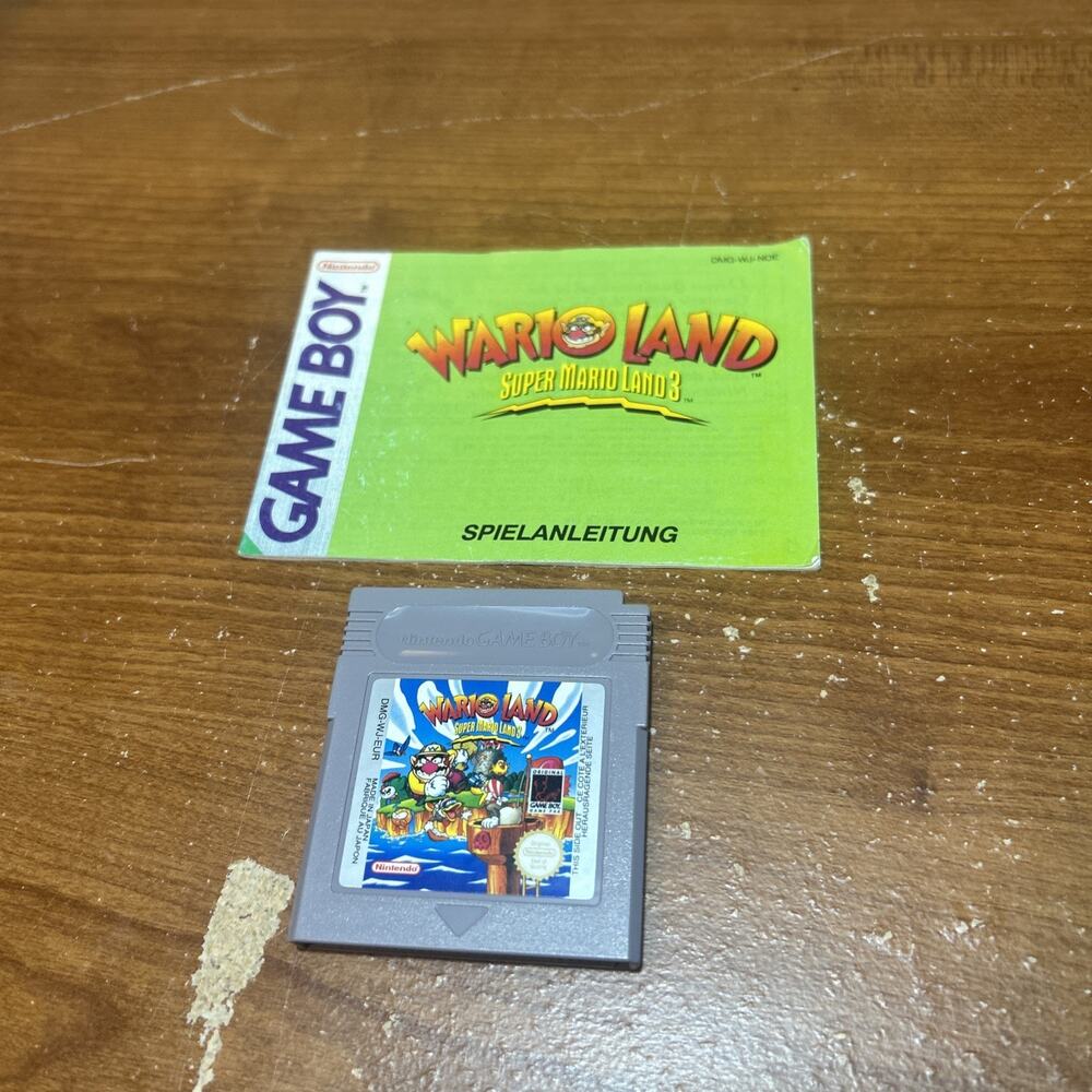 CLEAN AUTHENTIC TESTED Wario Land: Super Mario Land 3 Nintendo Game Boy & Manual